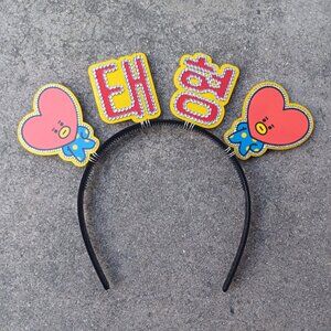 V Taehyung BTS Headband KPOP Rhinestone Hair Banner Hangul Name Handmade